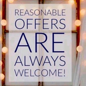 Reasonable offers are welcome!